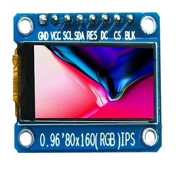 0.96 Colių 80X160 IPS HD 65K LCD Spalvotas LCD Ekranas SPI Modulis ST7735 Ratai 80 * 160 3.3 V SPI Sąsaja (Ne OLED)