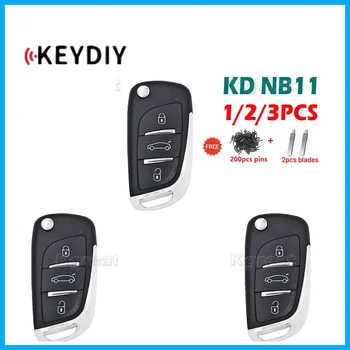 1/2/3pcs KEYDIY NB Serijos NB11 Universalus Daugiafunkcinis KD Nuotolinio Klavišas 3 Mygtukai DS Stiliaus Automobilio Nuotolinio Klavišą KD900 KD-X2 Mini