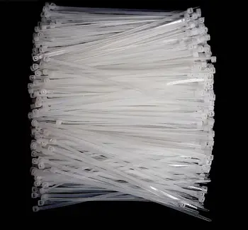 100vnt 8*550mm Fiksuotojo plastiko suveržiamųjų savaiminio fiksavimo nailono kabelis kaklaraištis diržas Surišimo Juostelės Laidų
