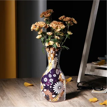 100vnt /DAUG Plastiko lankstymo gėlių vaza kūrybos namų puošybai LIN4017