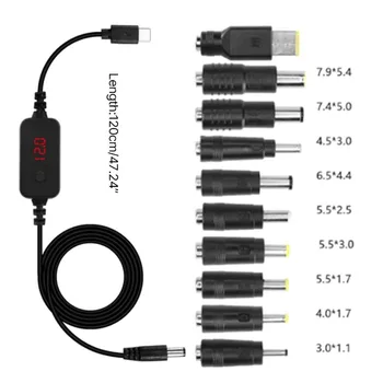100W C Tipo Dc Maitinimo Adapteris Jack Jungtis USB Tipas C iki Universalus Greito Įkrovimo Kabelį, Laidą Lenovo Asus, Hp, Acer Nešiojamas kompiuteris