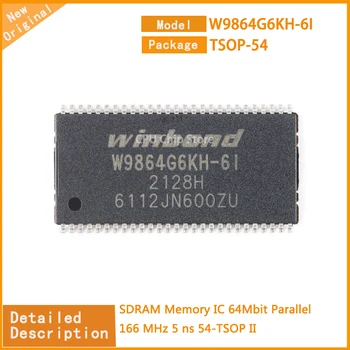 10vnt/Daug Naujų W9864G6KH-6I W9864G6KH SDRAM Atminties IC 64Mbit Lygiagrečiai 166 MHz 5 ns 54-TSOP II