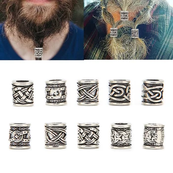 10VNT Viking Barzda Karoliukai Lydinio Antikvariniai Skandinavų Dreadlock Granules Barzdos Plaukus, PASIDARYK pats Apyrankės Karoliai Mens Barzdos Skutimosi Balzamas