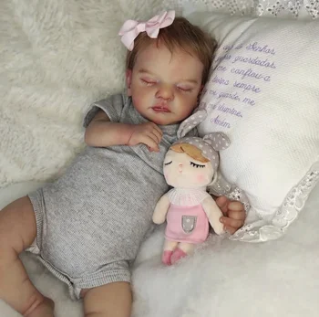 19Inch Baigė Reborn Baby Doll Sam Vertus-įsišakniję Plaukų 3D Odos Matomas Venų Gyvas Naujagimis Girl Dovana Su Lėlės Priedai