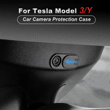 1PC Už Tesla Modelis 3 Modelis Y 2017- 2021 2022 2023 Interjero Kameros Dangtelį Privatumo Apsaugos Kameros Atveju Modifikuoti Priedai