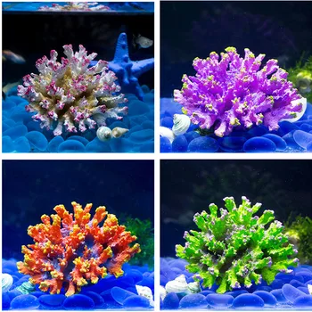 1pcs Dirbtinės Dervos Akvariumas Koralų Apdailos Žuvų Bakas Koralinis Rifas Gėlių Ornamentu Coral Rock Akvariumo Reikmenys, 4 spalvos