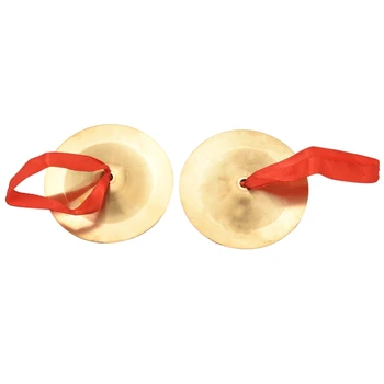 2 Pirštu Cimbolai Mini Kinijos Gong Vaikų Ikimokyklinio Muzikiniai Žaislai, Aukso