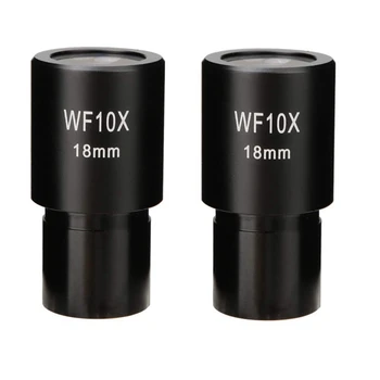 2 VNT WF10X Widefield Okuliaro Biologinis Mikroskopas, Optinis Objektyvas Plataus Kampo Okuliaro 23.2 mm Montavimo Dydis