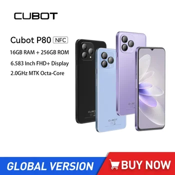 2023 Naujas Pasaulio Versija Cubot P80 išmaniųjų telefonų Octa Core 8GB+256 GB 6.583 Colių FHD 48MP Kamera, Android 13 Mobilųjį Telefoną, 5200mAh NFC