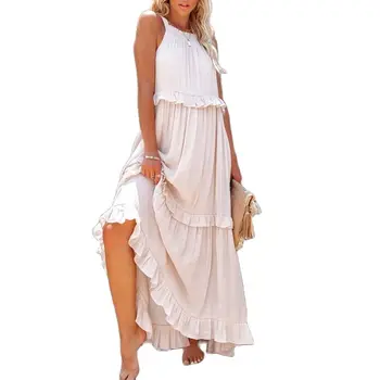 2023 Vasaros Moterų Suknelė Nauja Neteisėta Tortas Sijonas Rankovių Grindų Šluostė Atostogų Suknelė Mergina Dress Vestidos Moteriška Suknelė