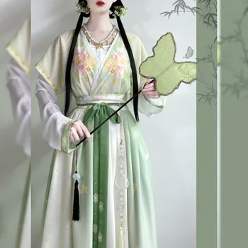 2024 m. kinijos stilius derliaus hanfu suknelė moterims senovės kinų song dinastija hanfu rinkiniai moterų cosplay kostiumų hanfu suknelė rinkinys