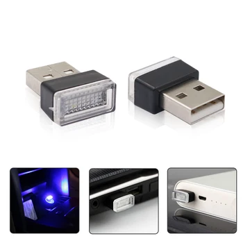 2024 Naujas Mini USB LED Automobilių Šviesos Auto Atmosfera Neoninės Šviesos Plug And Play Apdailos, Aplinkos Lempos Automobilių Salono Apšvietimas, Automobilių stilius