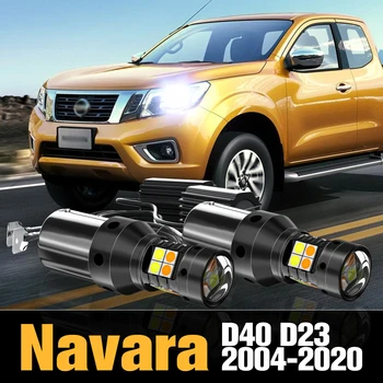 2vnt Canbus LED Dvitinklis Režimas Posūkio Signalo+Šviesos važiavimui Dieną DRL Reikmenys Nissan Navara NP300 D40 D23 2004-2020 2011 m. 2012