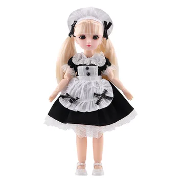 30cm Anime Bjd Doll, Pilnas Komplektas 1/6 Bjd Atgimsta Kawaii Mergaičių ubierz 