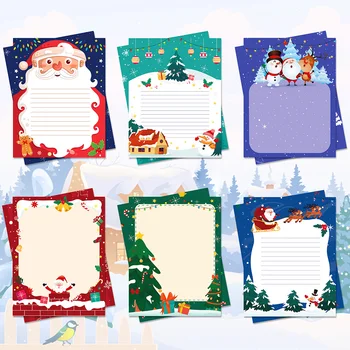 30Pcs Vintage Kalėdų Kraft Laiškas Knyga Santa Claus Sniego Raštas Padas Dovana Vokai Xmas Party 