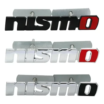 3D Metalo NISMO Logotipą, Priekinės Grotelės Logotipas Ženklelis Galiniai Kamieno Lipdukas Lipdukai Nissan Tiida Teana Qashqai Almera Patrol X Trail