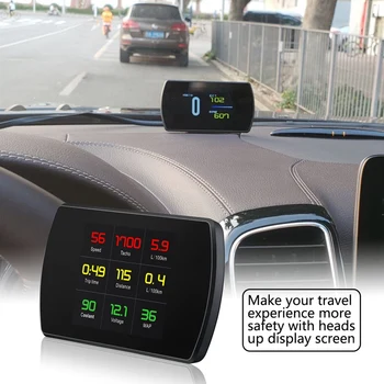 4.3 Colių HD TFT Skaitmeninis Greičio Projektorius P12 Automobilių OBD2 Head Up Display Skaitmeninis Spidometras Įtampos Kuro sąnaudos Signalizacijos
