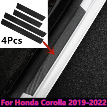 4pcs/set PU Odos Durų Slenksčio Pedalo Raštas Plokštė Padengti Honda Corolla 2019 2020 2021 2022