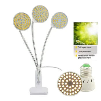60 80 LED Grow light kambarinių augalų, gėlių Pilną Spektrą geltonos saulės fito lempos laikiklis Fitolamp growbox palapinė šiltnamio efektą sukeliančių