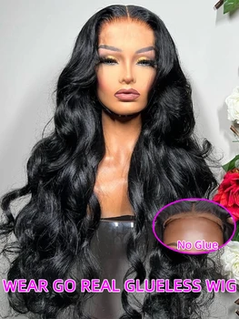 7x5 Glueless Perukas Žmogaus Plaukų Nešioti Kūno Banga Žmogaus Plaukų Perukai Moterims, Brazilijos Prarasti Banga 40Inch HD Nėriniai Perukas Preplucked