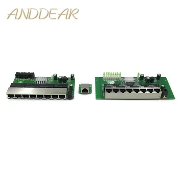 8-port Gigabit switch modulis yra plačiai naudojamas LED linija 8 port 10/100/1000 m susisiekti uosto mini switch module PCBA Plokštė