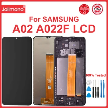 A02 Ekranu Samsung Galaxy A02 A022 A022F A022F/DS Lcd Ekranas Skaitmeninis Jutiklinis Ekranas su Rėmu A02 Samsung