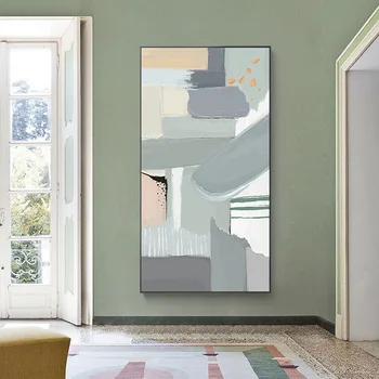Abstrakti Dažų spalva drobės tapybos plakatai ir spausdinimo šiaurės Įvairių namų dekoro sienos menas nuotraukas, svetainė, miegamasis eilėje