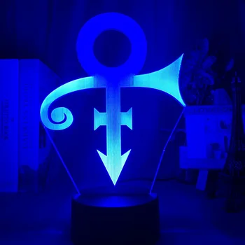 Akrilo Led Nakties Šviesos Princas Simbolis, Logotipas naktinė lempa Biuro Patalpos Apdailos Touch Jutiklio Spalva Keičiasi Stalo Usb Lempa