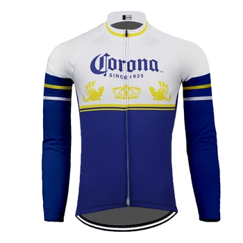 Alaus corona1925 ilgomis rankovėmis Dviračių Džersis žiemos vilnos ir ne vilnos šiltas mtb dviračių džersis drabužių plonas dviračių drabužiai