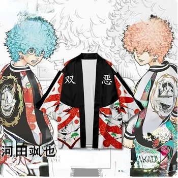Anime Tokyo Revengers Souya Kawata Cosplay Kostiumų Japonų Kimono Megztinis Marškinėliai Haori Apsiaustu Šalių Viršūnių Streetwear Y2K Drabužiai