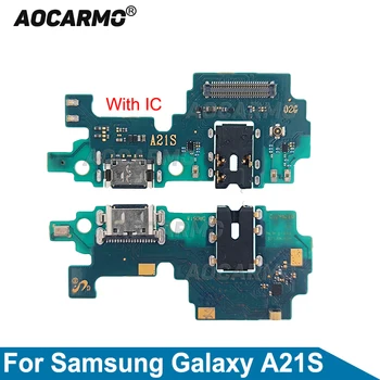 Aocarmo Samsung Galaxy A21s A217 USB Greitas Įkrovimas, Doko jungtis Įkrovikliui Flex Kabelis Remontas Dalis