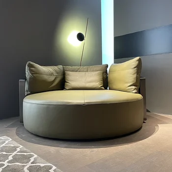 Apvali sofa-minimalistinio balno oda stambūs namų apyvokos baldai