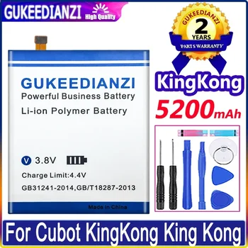  Aukštos Kokybės Baterija GUKEEDIANZI 5200mAh Už Cubot KingKong King Kong Batterie Batteria