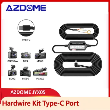 Azdome JYX05 Hardwire Rinkinys su Tipas-C Uosto GS63Pro/M27/M560/M580 Mažo Tūrio Apsaugos 12V-24V į 5V2.5A iš