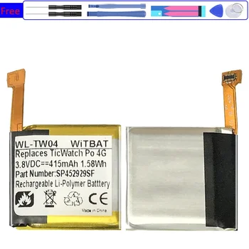 Baterija SP452929SF 415mAh Už Ticwatch Pro 4G Versija/Bluetooth Versija Žiūrėti Batteria