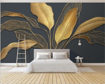 beibehang Individualų naujas, modernus anotacija augalų, gėlių didelis lapų kambarį foną papel de parede tėtis peint