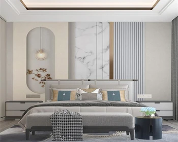 beibehang tėtis peint Užsakymą medinės tvoros geometrijos modernaus stiliaus miegamojo kambarį, dekoratyvinis dažymas foną