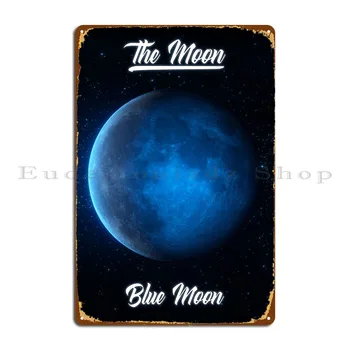 Blue Moon Metalo Apnašas Plakatas Šalies Plokštės Kambarį Dizaineris Sienų Dekoras Freskos Alavo Pasirašyti Plakatas