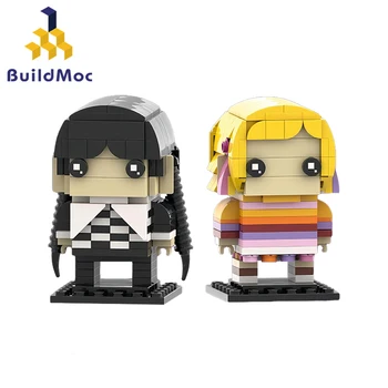 BuildMOC trečiadienį Ir Enid Brickheadzs Rinkinys Filmą Iš Addams Kūrimo Bloką Žaislas Pav Dramos Dalykų Modelis plytų Helovinas Dovana