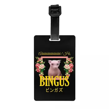 Custom Bingus Gėlių Estetinės Bagažo etiketę Pavadinimas Kortelę Mielas Sfinksų Kačių Privatumo Padengti ID Etiketės, Kelionės Krepšys, Lagaminas