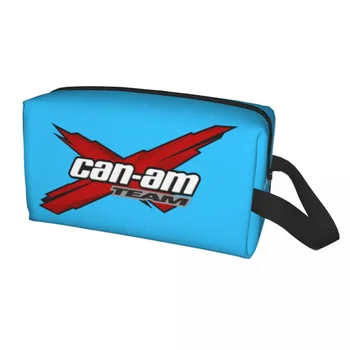 Custom Can-Am Kelionės Kosmetikos Krepšys Moterims BRP Motociklai, tualetinių reikmenų Makiažas Organizatorius Lady Grožio Saugojimo Dopp Rinkinys