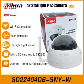 Dahua SD22404DB-GNY-W Pakeisti SD22404T-GN-W 4MP Žvaigždės WizSense Wi-Fi PTZ Tinklo Kamera H265 4x Belaidžių Apsaugos, IP Kameros