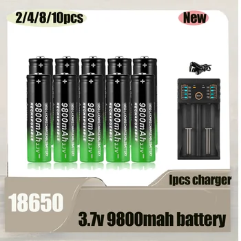 Daugiafunkcinis 18650 Li-ion Baterija 3.7 v 9800mah Įkraunama Ličio Baterija, Kempingas Žibintuvėlis LED Šviesos + USB Įkroviklis