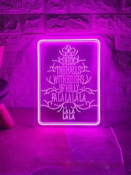 Denio Thehalls Kalėdų Eglutė Neoninis Ženklas Išdrožti LED Žibintai, kalėdų dekoracijos, Nauji metai, Šeimai Šalis dekoro Rodo Užsakymą
