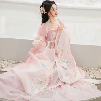 Didelis XXL Dydžio Hanfu Suknelė Moterims Karnavalas Cosplay Kostiumų Senovės Kinų Tradicinės Hanfu Rinkiniai Moterims Birthday Party Dress