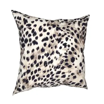 Dirbtiniais Gyvūnų Kailis Snow Leopard Pillowcover Namų dekoro Kailio, Rudos Odinės Pagalvėlės Mesti Pagalvę už Sofos Poliesteris Spausdinti