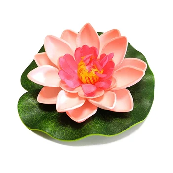 Dirbtinis Lotus Padirbtų Augalų Vandens Lelija Modeliavimas Plūduriuojantis Lotus Sodo Tvenkinio Žuvų Bako Apdaila, Dirbtinės Gėlės