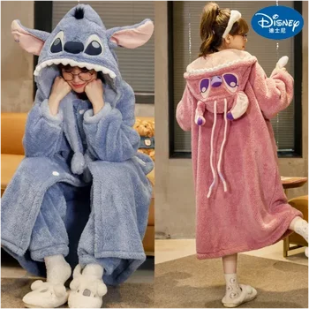 Disney Dygsnio Gobtuvu Pižama Y2k Pora Kawaii Angelas Koralų Vilnos Namų Drabužių Rinkinys Moterims, Žiemą Šilta Pliušinis Moterų Sleepwear Kostiumas