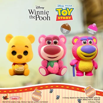 Disney Lotso Pav. Pooh Bear Mielas Versija Modelio Mikė pūkuotukas Veiksmo Figūrėlė COSBABY Mini Kolekcijos Žaislas Ornamentu Namų Dekoro