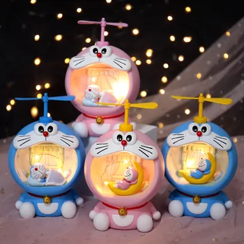 Doraemon Mielas Veiksmų Skaičiai Lėlės Žaislas Zakka Doraemon Led Star Naktį, Šviesos, Kambario Papuošalai Piggy Bank Vaikai Kalėdos Gimtadienio Dovana